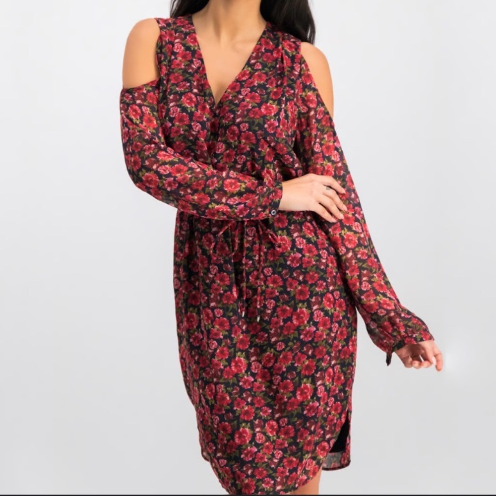 Floral off shoulder dress